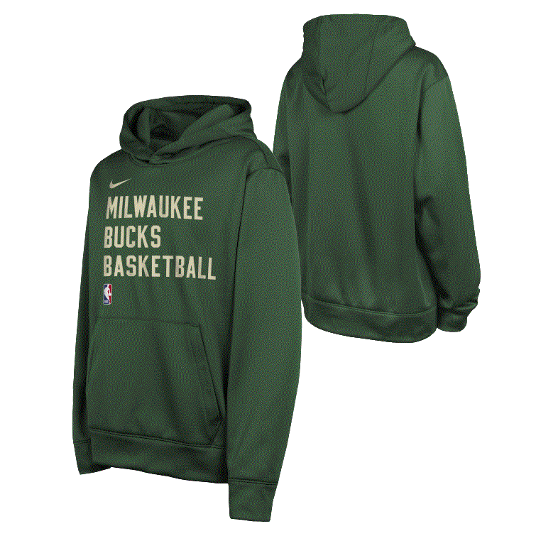 Худи Nike Milwaukee Bucks NBA Youth Nike Spotlight Dri-Fit Hoodie