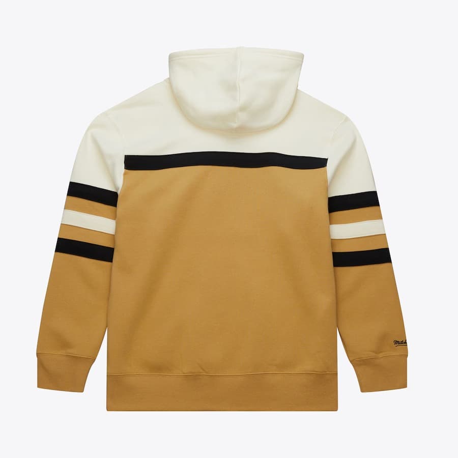 Худи Mitchell & Ness Tan Los Angeles Kings Head Coach Fleece Pullover Hoodie
