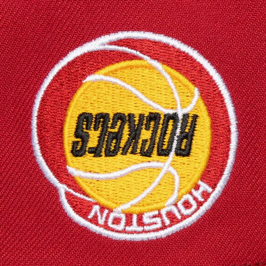 Бейсболка Mitchell & Ness Red Houston Rockets Hardwood Classics Upside Pro Snapback Hat