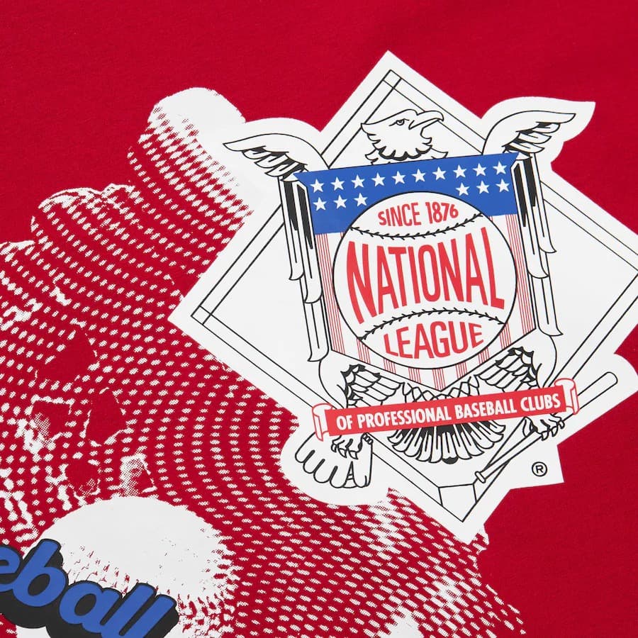 Футболка Mitchell & Ness Red Atlanta Braves Cooperstown Collection Logo Blast T-Shirt