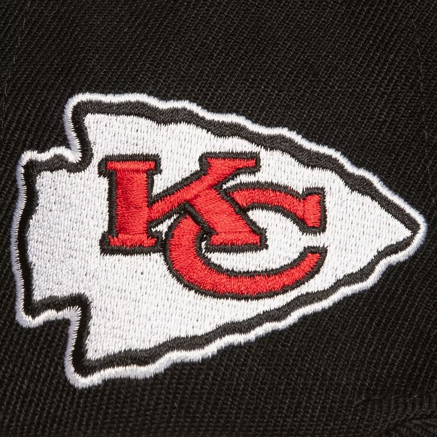 Бейсболка Mitchell & Ness Black Kansas City Chiefs Triple Play Snapback Hat