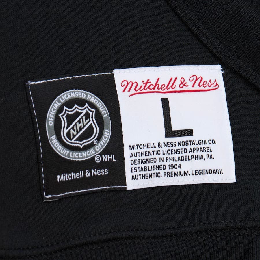 Худи Mitchell & Ness Black Chicago Blackhawks Game Time Fleece Pullover Hoodie