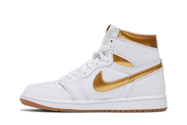 Кроссовки Wmns Air Jordan 1 Retro High OG 'Metallic Gold'