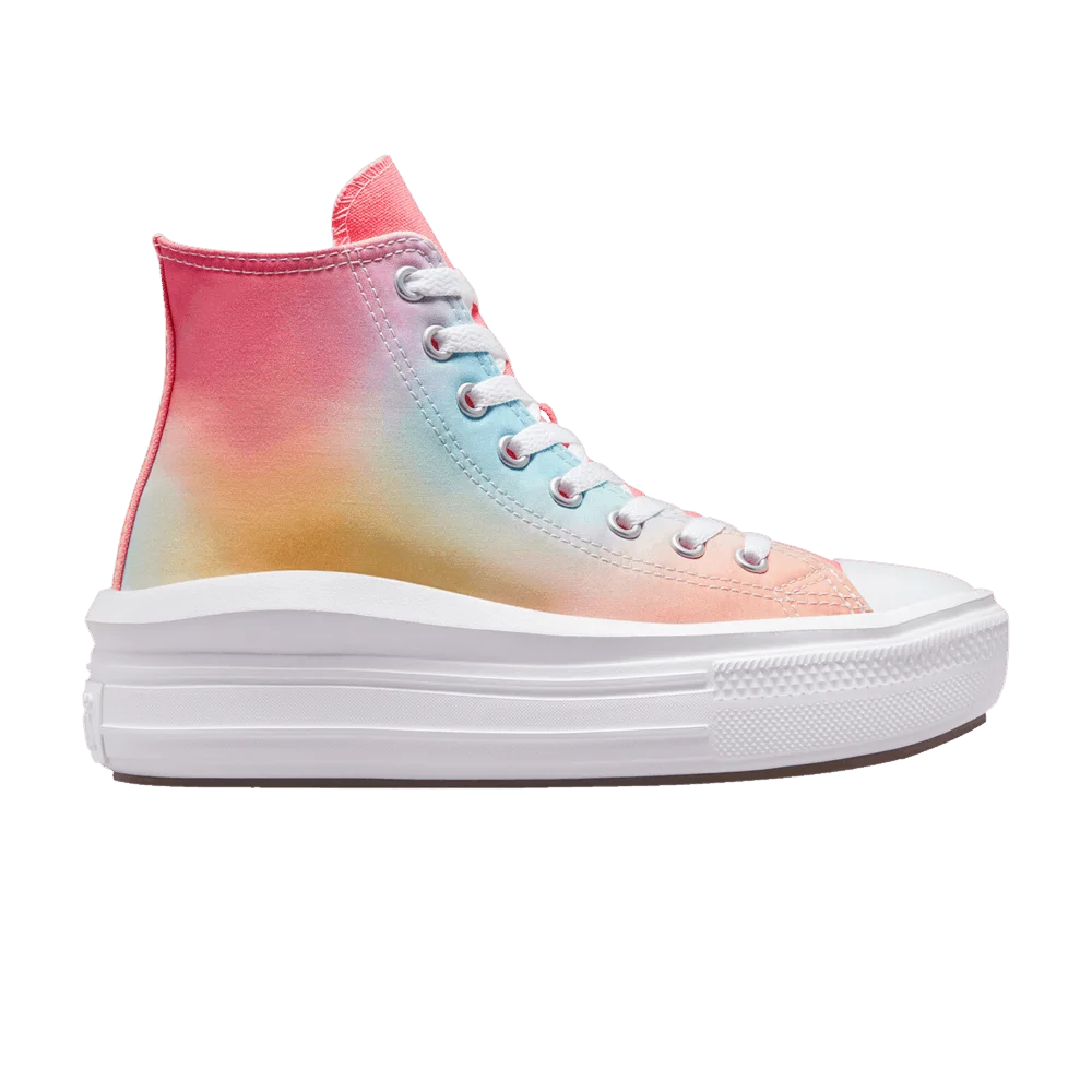 Кроссовки Converse Chuck Taylor All Star Move Platform High GS 'Rainbow Ombre'