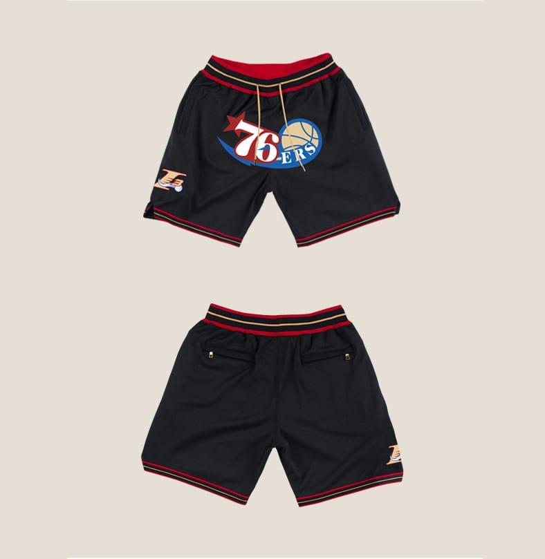 Баскетбольные шорты Ehot 76ers Logo Black Shorts