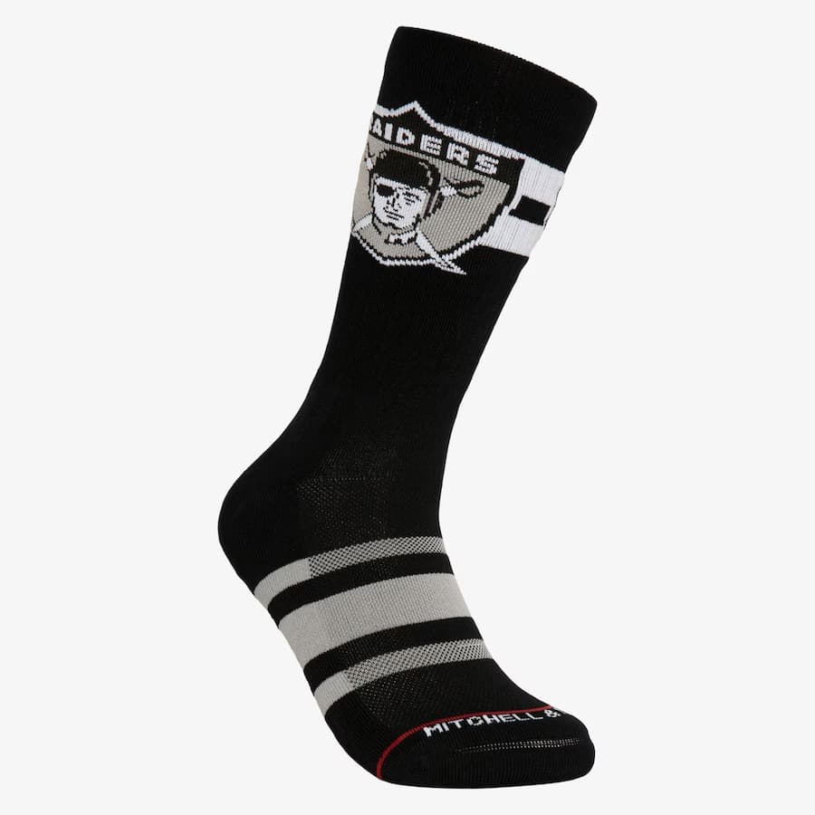 Спортивные носки Mitchell & Ness Oakland Raiders Lateral Crew Socks