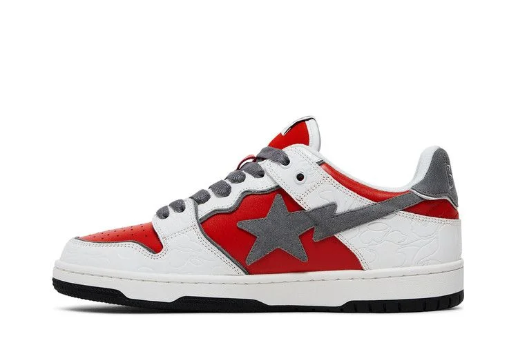 Кроссовки BAPE Sk8 Sta 'White Red'