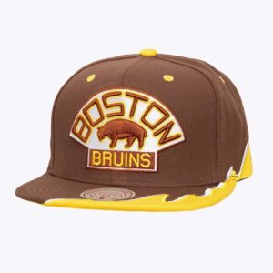 Mitchell-Ness-Brown-Boston-Bruins-Vintage-Hockey-Rising-Tide-OG-Snapback-Hat-300x300