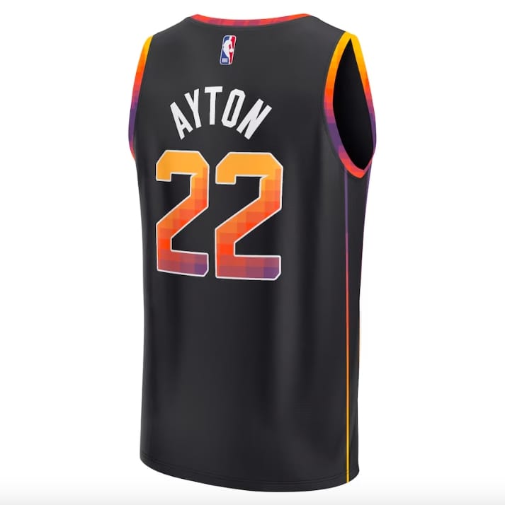 Баскетбольная джерси 2022-23 Phoenix Suns #22 Deandre Ayton Fast Break Statement Black Jersey