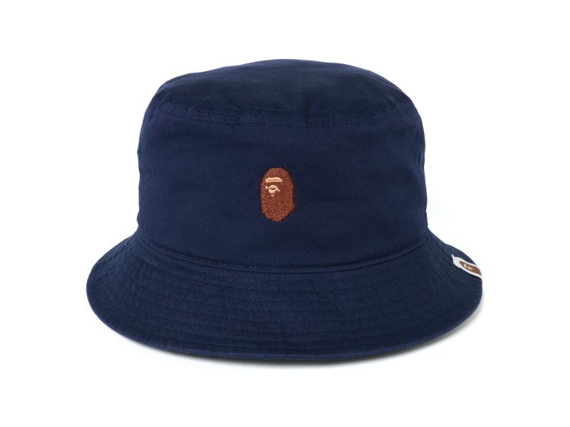 Панама BAPE Ape Head Embroidery Bucket Hat Navy