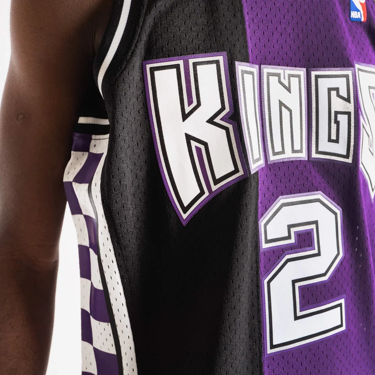 1994-95-Sacramento-Kings-Mitch-Richmond-2-Swingman-Hardwood-Classics-Black-Purple-Jersey-5