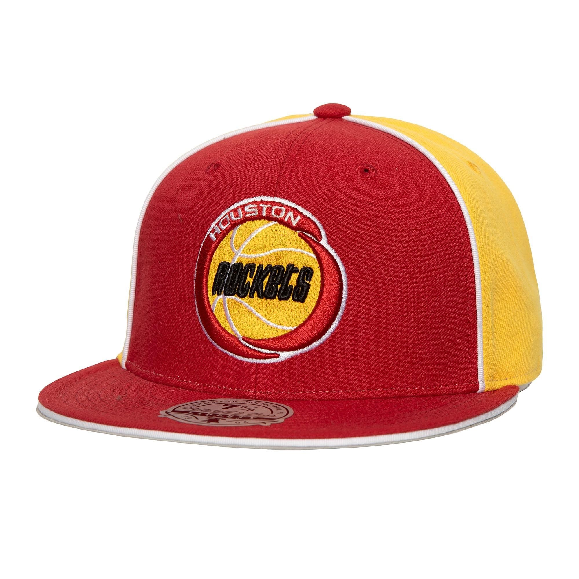 Бейсболка Mitchell & Ness Pipe Down Fitted HWC Houston Rockets Hat