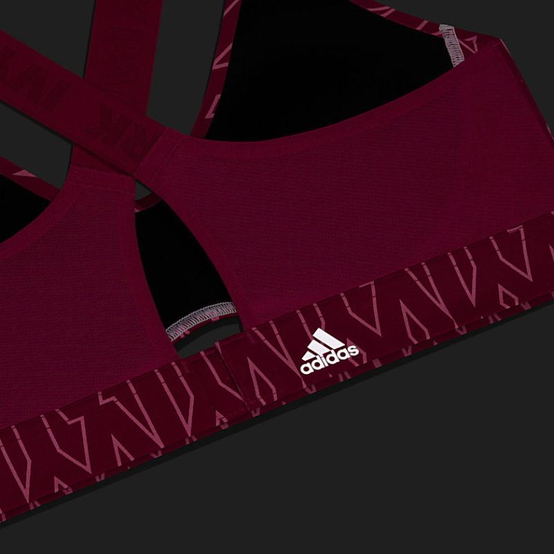 Спортивный топ adidas Ivy Park Medium-Support Monogram Cutout Bra Bold Pink