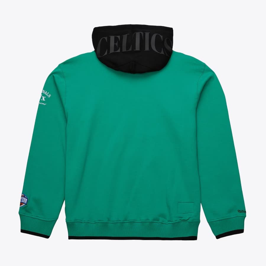 Худи Mitchell & Ness Kelly Green Boston Celtics Team OG 3.0 Vintage Fleece Pullover Hoodie