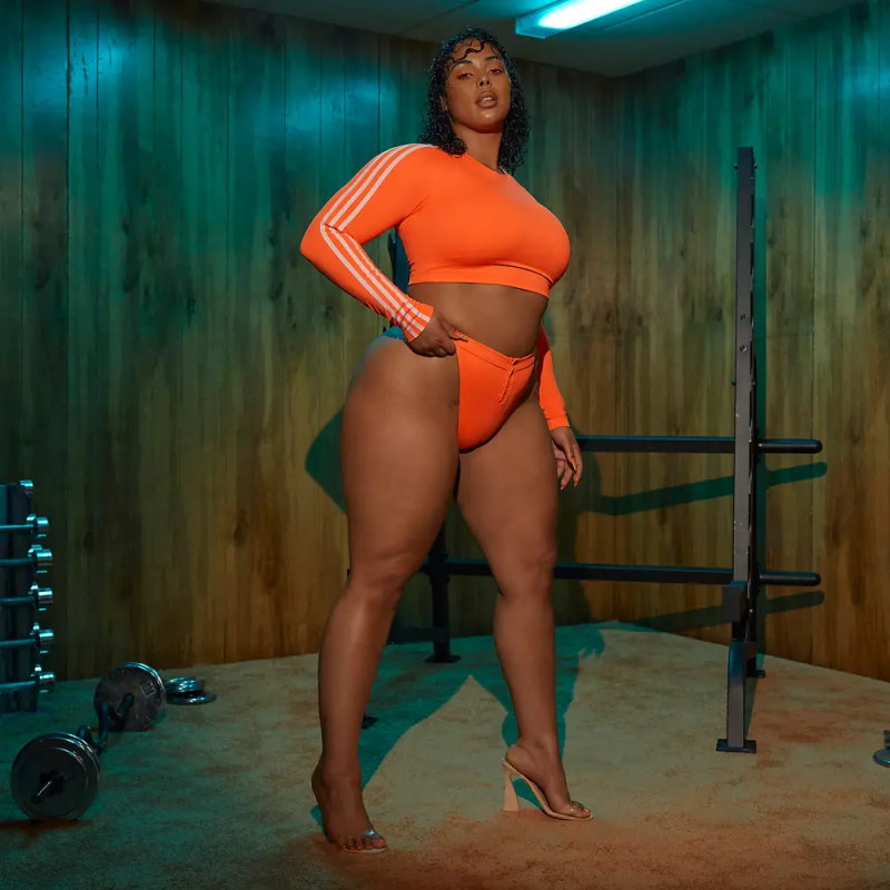 Спортивный купальник adidas Ivy Park Snap Bikini Bottom (Plus Size) Solar Orange