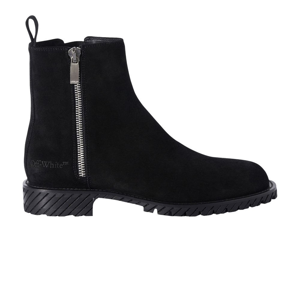 Off-White Military Suede Ankle Boot 'Black'