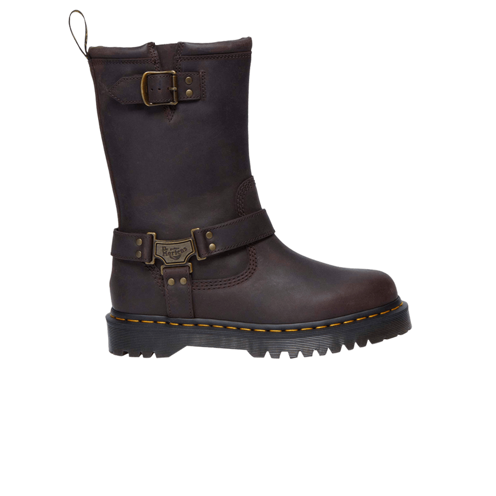 Dr. Martens Anistone High Leather Biker Boot 'Dark Brown'