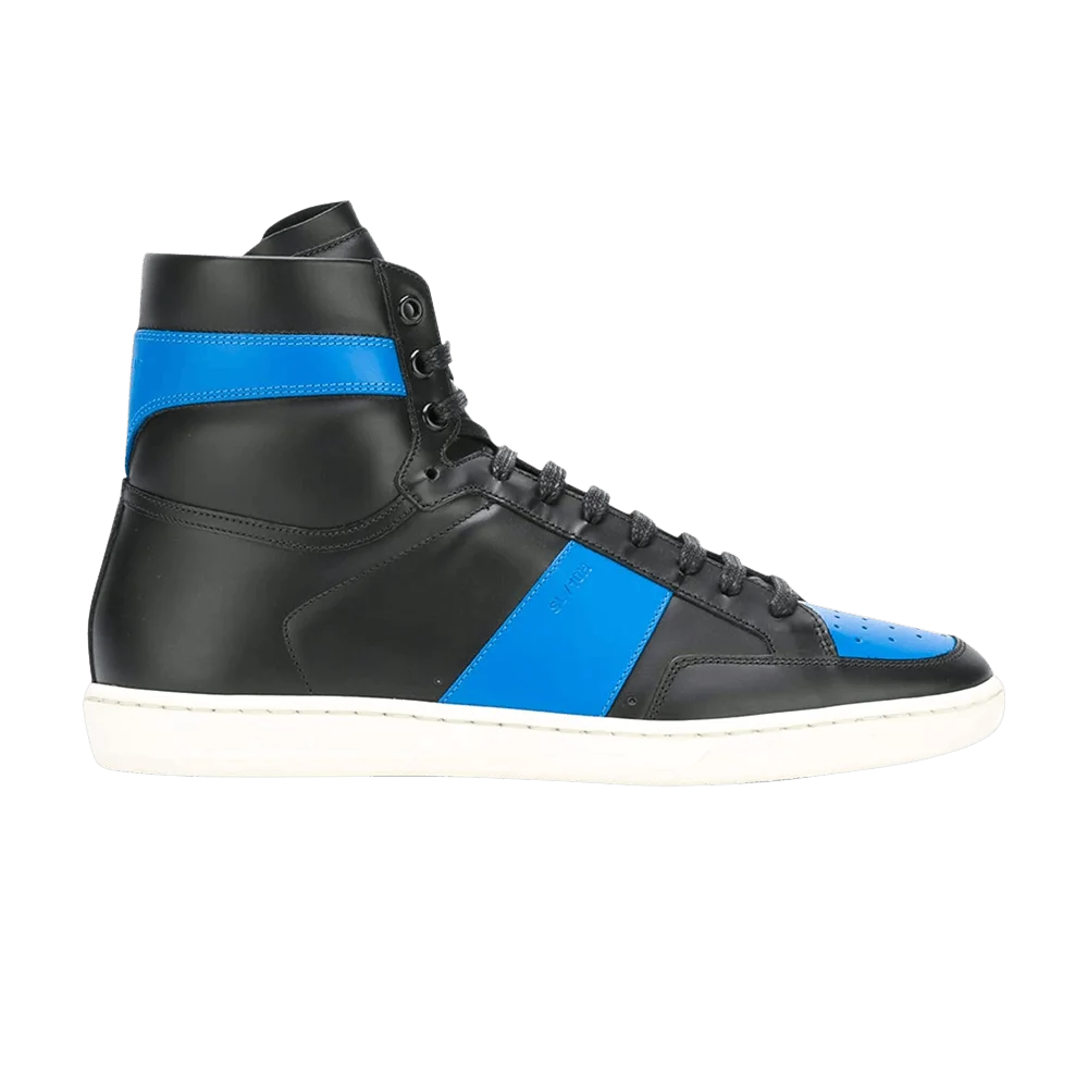 Krossovki-Saint-Laurent-Signature-Court-Classic-SL10H-High-Black-Blue
