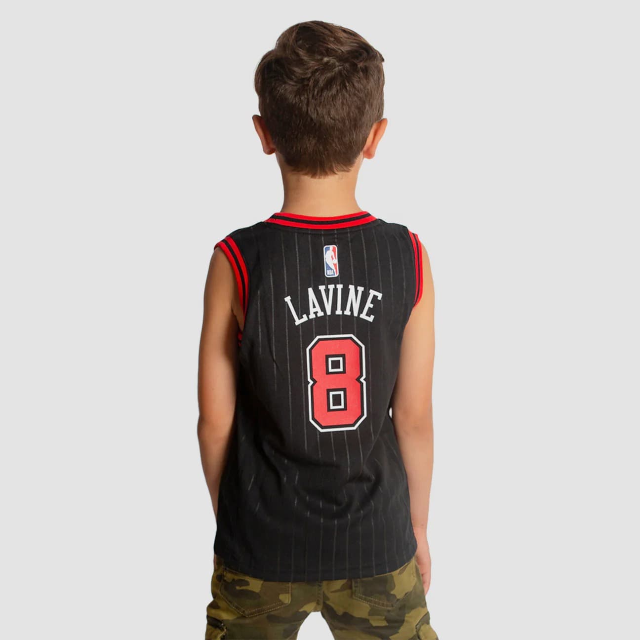 Баскетбольная джерси 2022-23 Chicago Bulls Zach Lavine #8 Boys Statement Edition Black Jersey