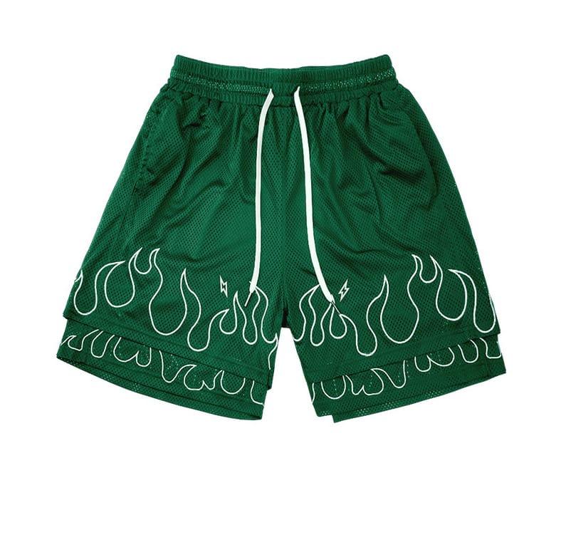 Спортивные шорты Ehot Flames Green Shorts