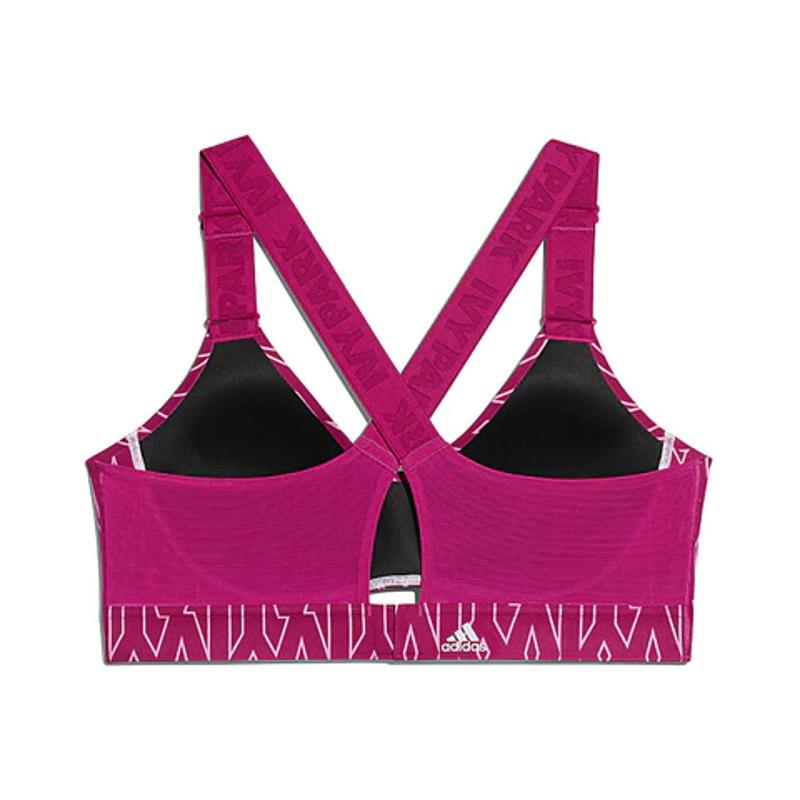 Спортивный топ adidas Ivy Park Medium-Support Monogram Cutout Bra Bold Pink