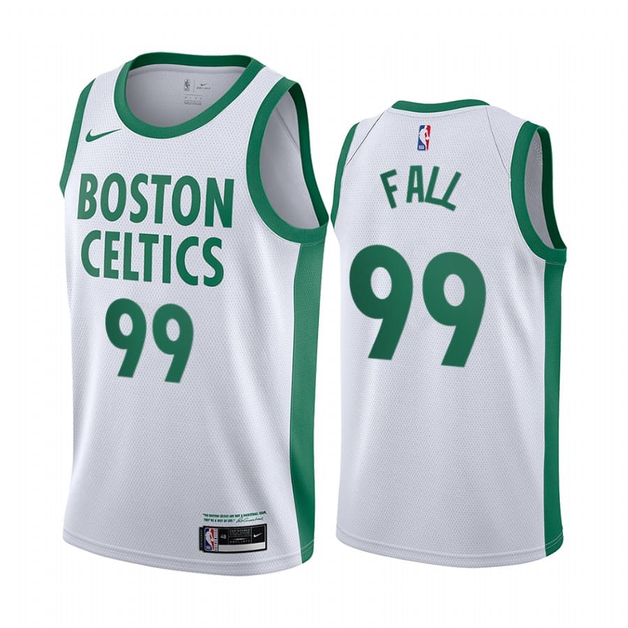 Баскетбольная джерси 2020-21 Boston Celtics #99 Tacko Fall City Edition White Swingman Jersey