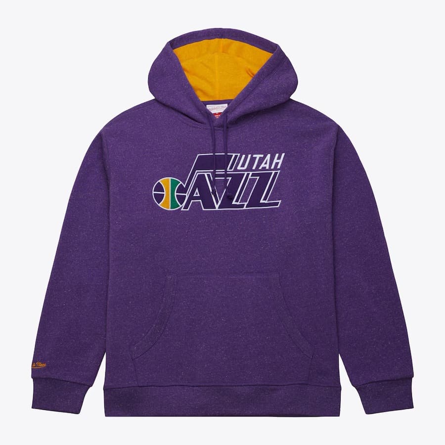 Худи Mitchell & Ness Purple Utah Jazz Snow Washed Fleece Pullover Hoodie