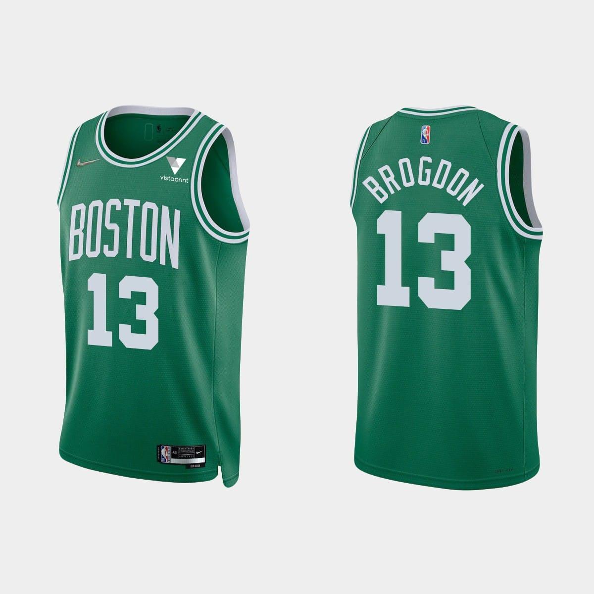 Баскетбольная джерси Boston Celtics #13 Malcolm Brogdon 75th Anniversary Icon Kelly Green Jersey