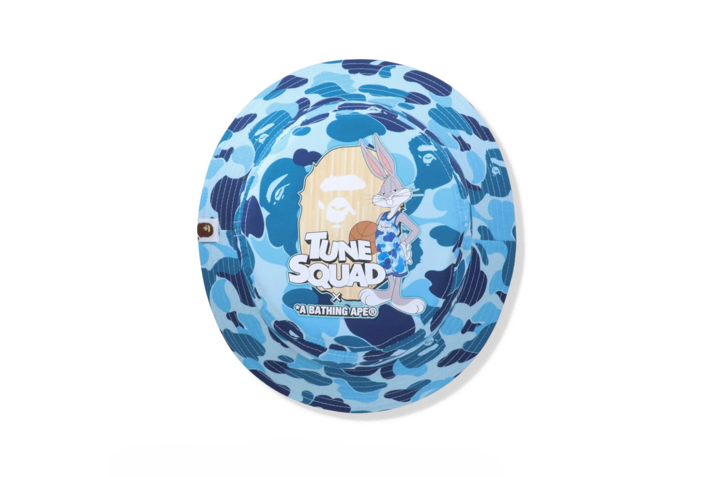 Панама BAPE x Space Jam ABC Camo Bucket Hat Blue