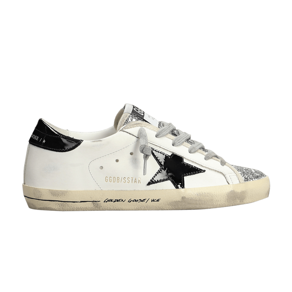 Кроссовки Golden Goose Wmns Superstar 'White Black Silver Glitter'