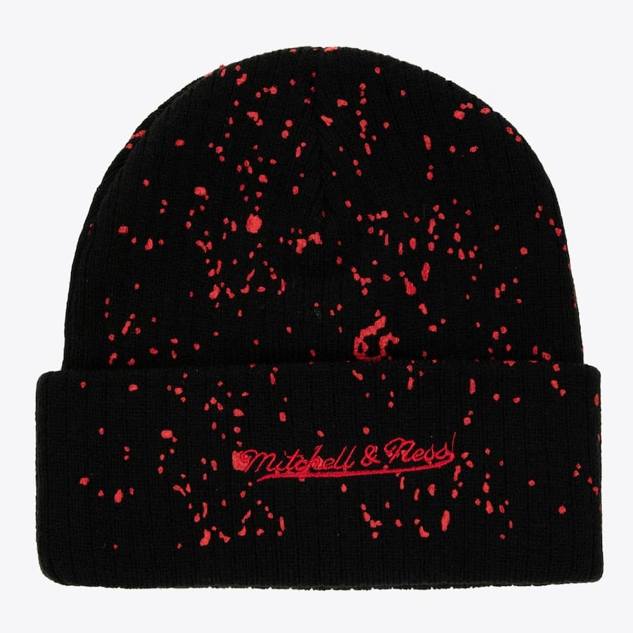 Шапка Mitchell & Ness Black Detroit Red Wings Nep Vintage Cuffed Knit Hat
