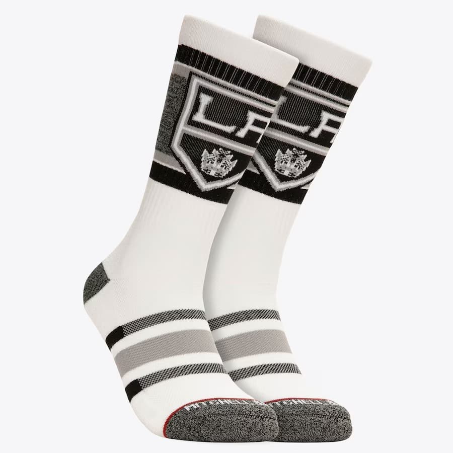 Спортивные носки Mitchell & Ness White Los Angeles Kings Power Play Crew Socks