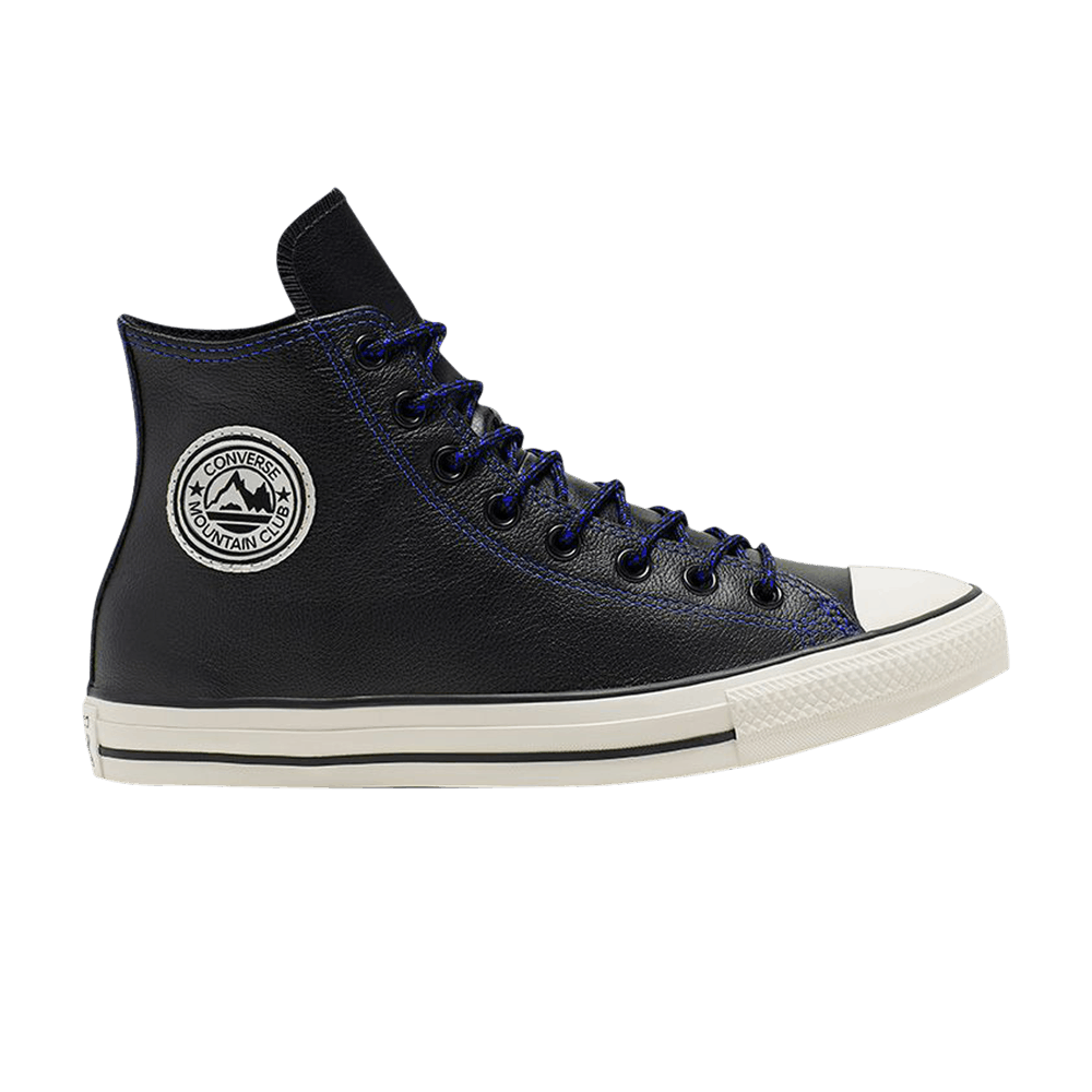 Кроссовки Converse Chuck Taylor All Star High Tumbled Leather 'Black Hyper Royal'