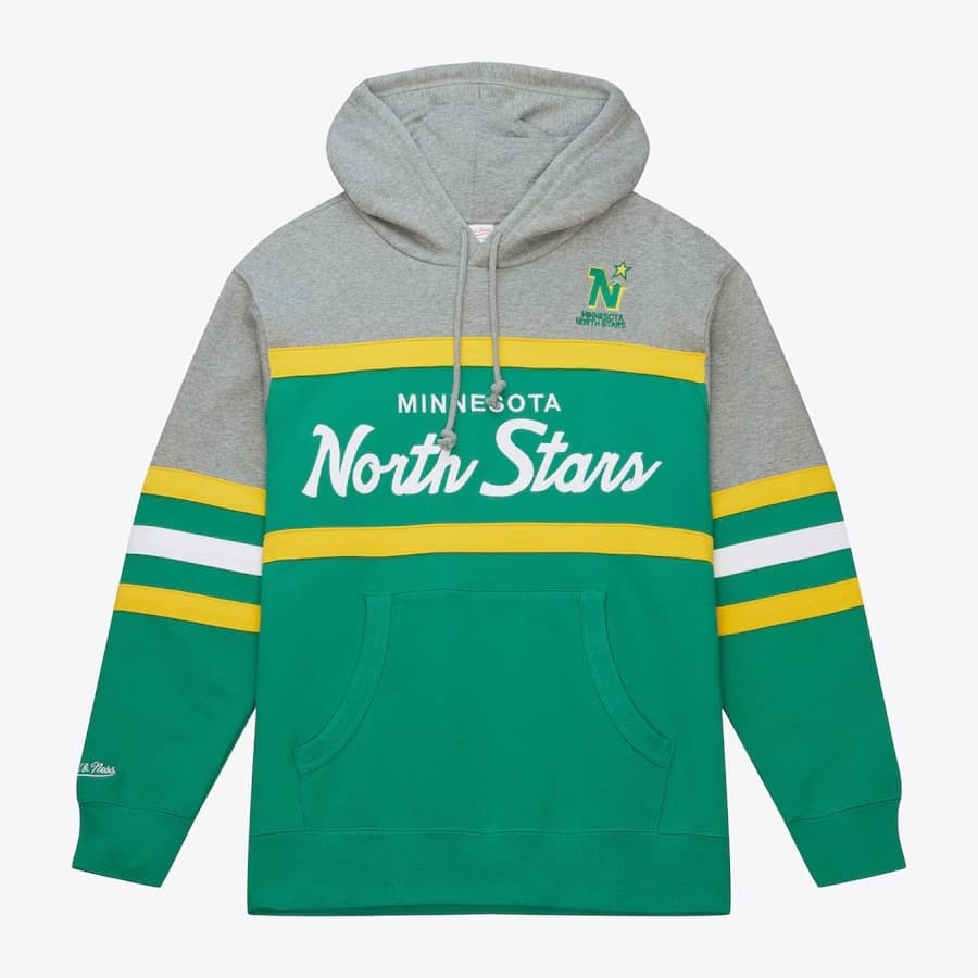Худи Mitchell & Ness Kelly Green Minnesota North Stars Head Coach Pullover Hoodie
