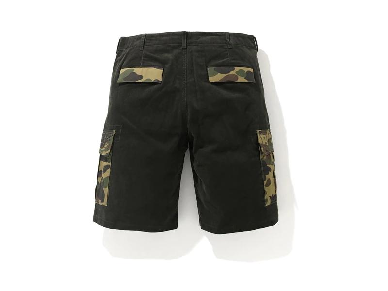 Спортивные шорты BAPE 1st Camo Corduroy Wide 6Pocket Shorts Olivedrab