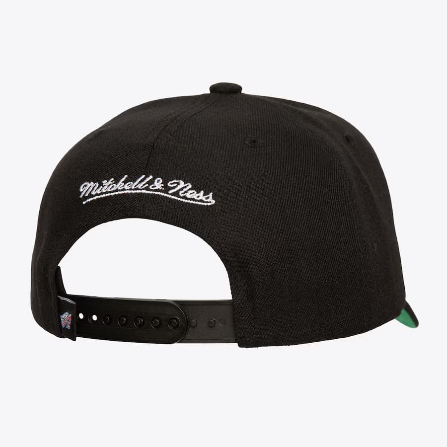 Бейсболка Mitchell & Ness Black Los Angeles Angels Cooperstown Collection Neon Logo Pro Crown Snapback Hat