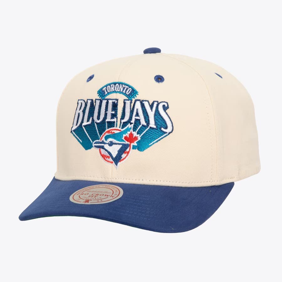 Бейсболка Mitchell & Ness Cream Toronto Blue Jays Cooperstown Collection Horizon Pro Crown Snapback Hat