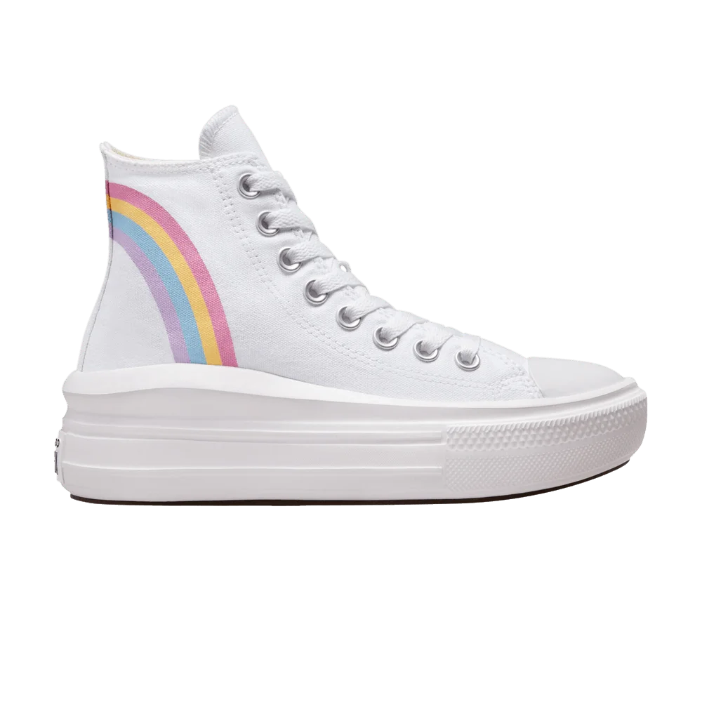 Кроссовки Converse Chuck Taylor All Star Move Platform High GS 'Rainbow Cloud'