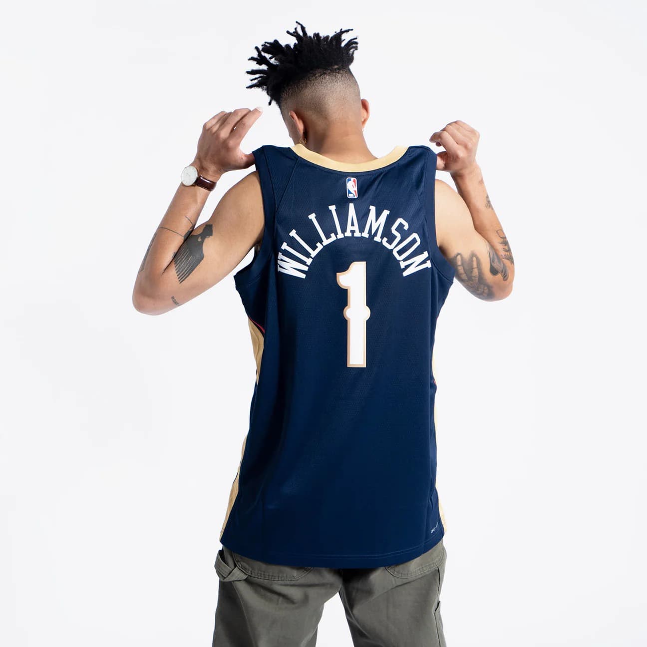 Баскетбольная джерси 2023-24 New Orleans Pelicans Zion Williamson #1 Swingman Icon Edition Navy Jersey