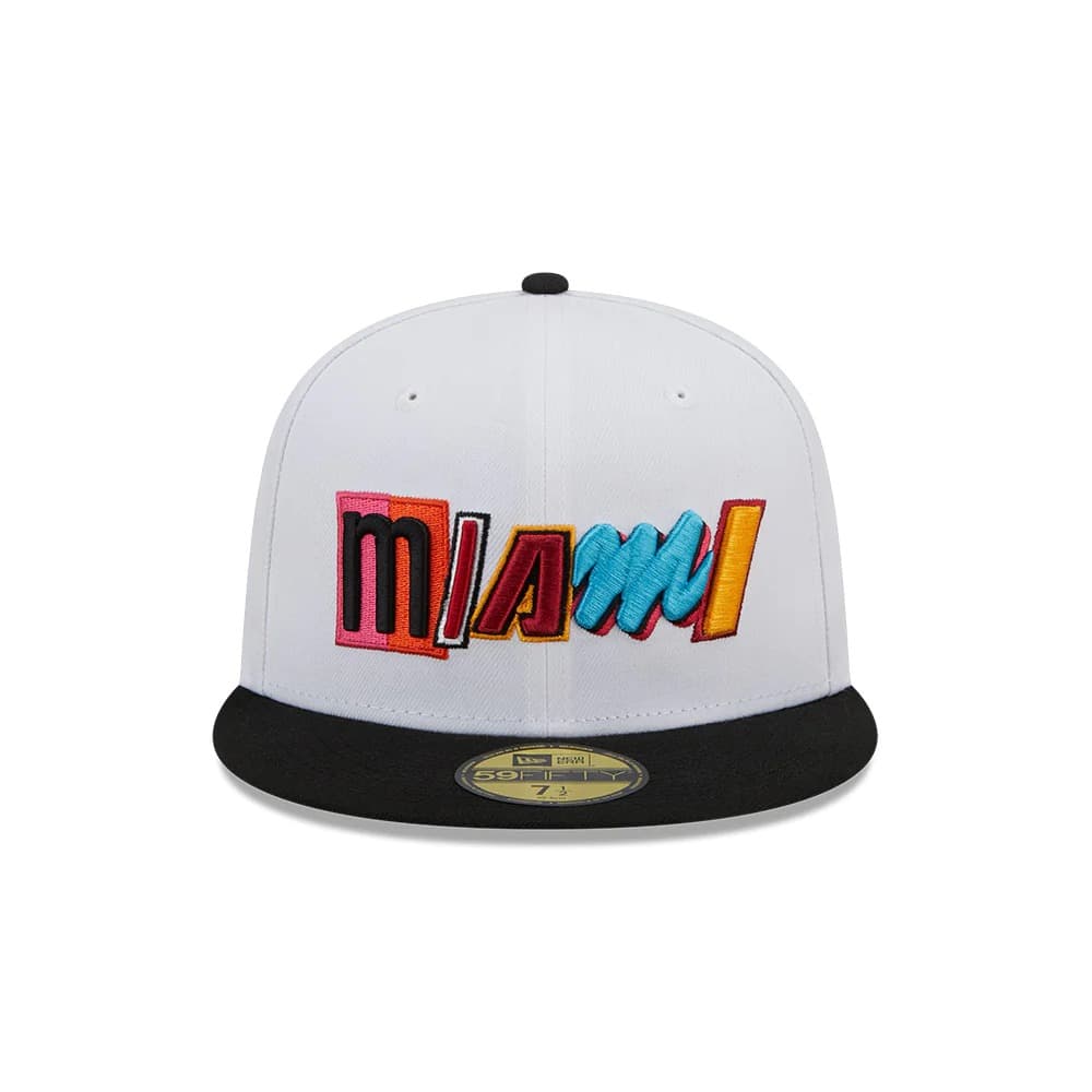 Бейсболка New Era Miami Heat 59FIFTY 2023 City Edition NBA Fitted Hat