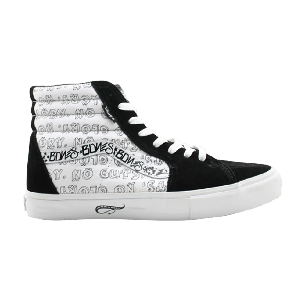 Krossovki-WTAPS-x-Vans-Syndicate-Sk8-Hi-No-Guts-No-Glory-Black-White