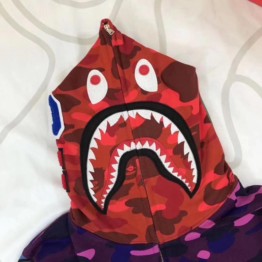 Худи BAPE Color Camo Crazy Shark Full Zip Hoodie Multi
