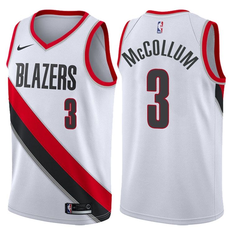 Баскетбольная джерси 2017-18 CJ McCollum Portland Trail Blazers #3 Association White