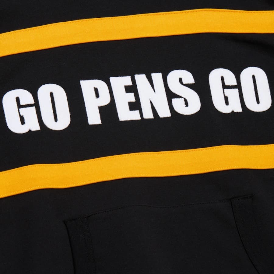 Худи Mitchell & Ness Black Pittsburgh Penguins Head Coach Fleece Pullover Hoodie