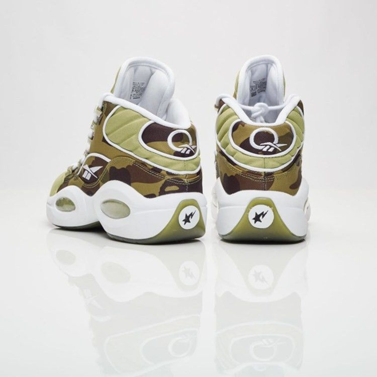 Кроссовки Reebok A Bathing Ape x Mita Sneakers x Question Mid '1st Camo'