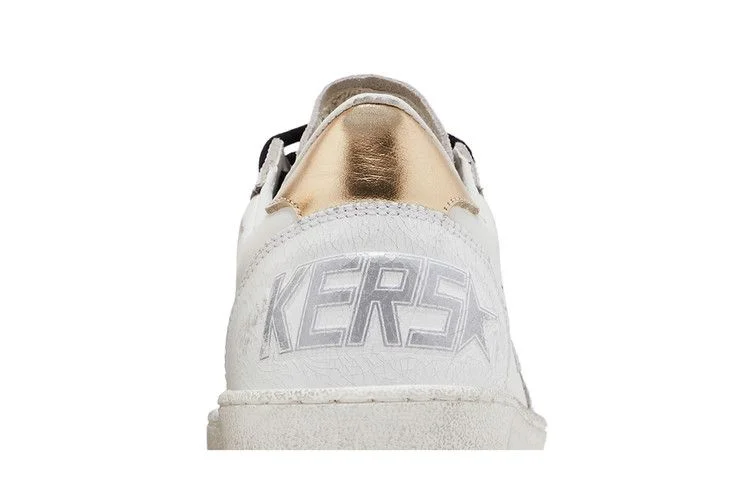 Кроссовки Golden Goose Wmns Ball Star 'White Silver Gold'