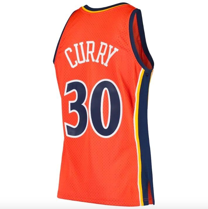 Баскетбольная джерси 2009-10 Golden State Warriors #30 Stephen Curry Mitchell & Ness Orange Jersey