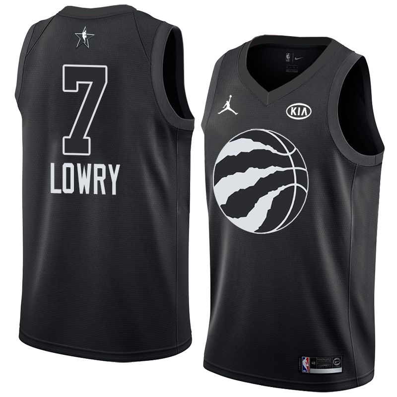 Баскетбольная джерси 2018 All-Star Raptors Kyle Lowry #7 Black Swingman Jersey