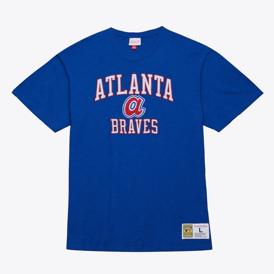 Футболка Mitchell & Ness Royal Atlanta Braves Cooperstown Collection Legendary Slub T-Shirt