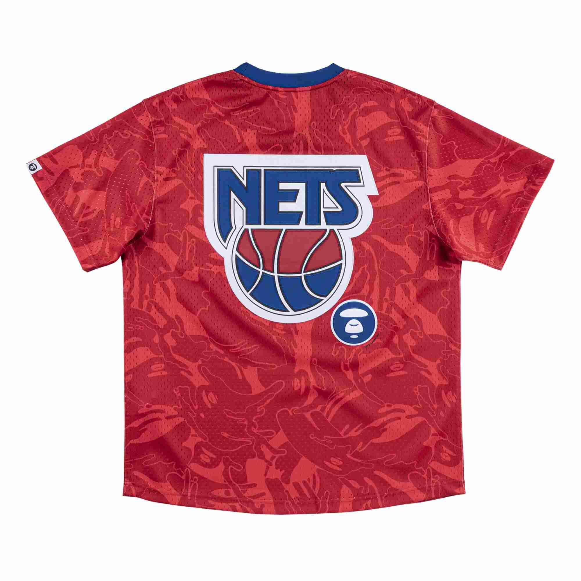 Футболка Aape x Mitchell & Ness New Jersey Nets BP Jersey Red